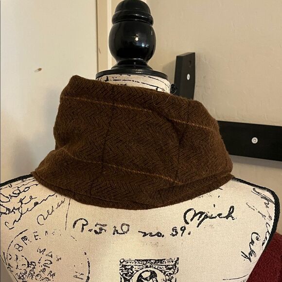 Brooks Brother Camel Hair Brown Design Fringe Scarf Made In USA Work Academia - Picture 3 of 8